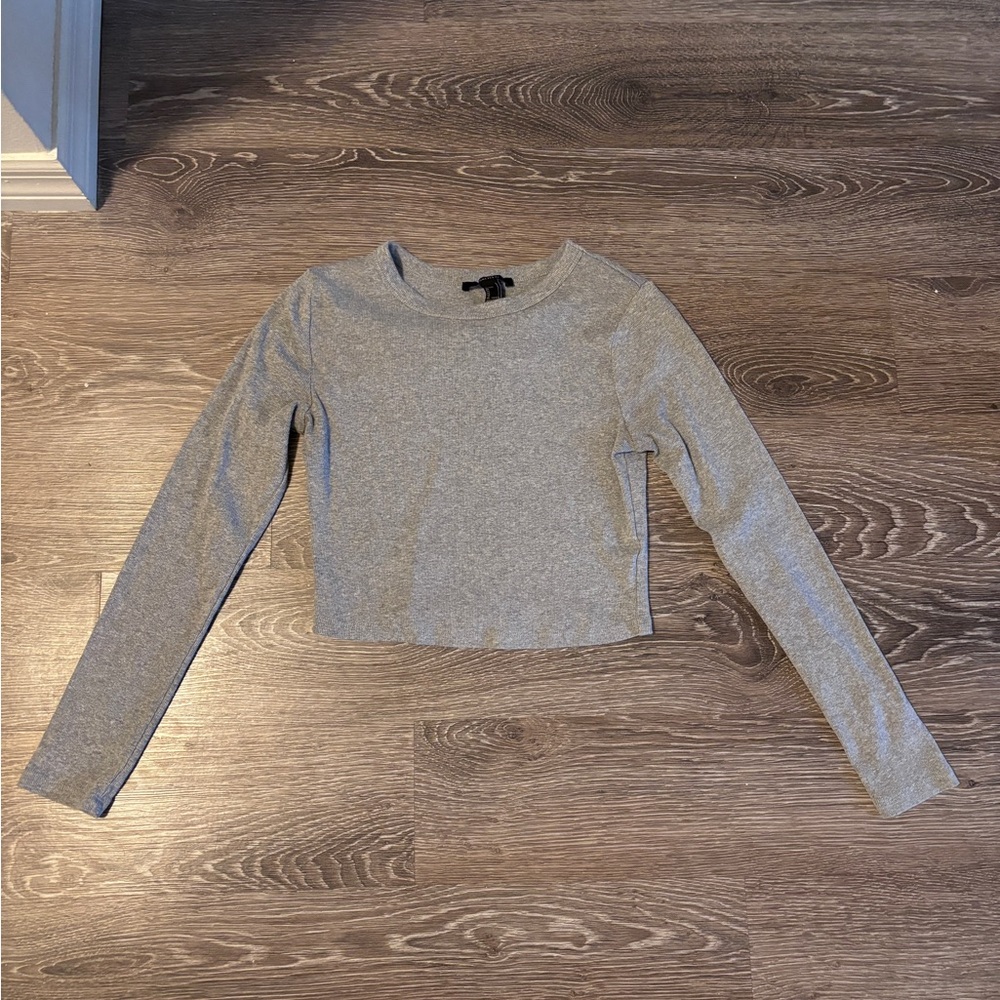 Forever21 Gray Long Sleeve Top